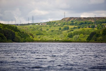 Hills overlooking a reservoir